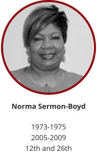 During her administrations, the 1975 and 2008 Jabberwocks occurred, financial aid workshops were held, and the 2007 Teacher Education Project began.  Soror Sermon-Boyd served as South Atlantic Regional Director from 1978-1982.